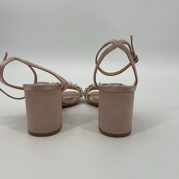 Badgley Mischka Blush Clara Block Heels Size 7 - Picture 5 of 13